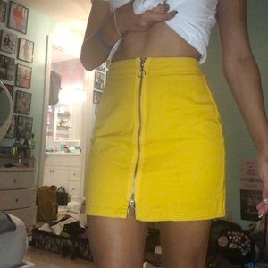 Yellow Jean Skirt